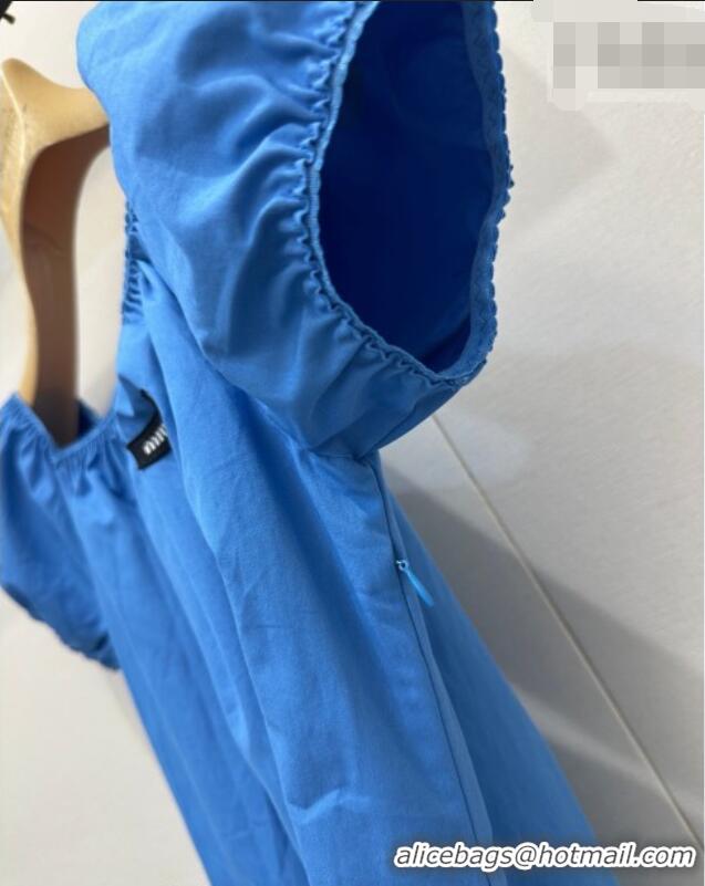 Buy Discount Miu Miu Cotton Dress MM032320 Blue 2026