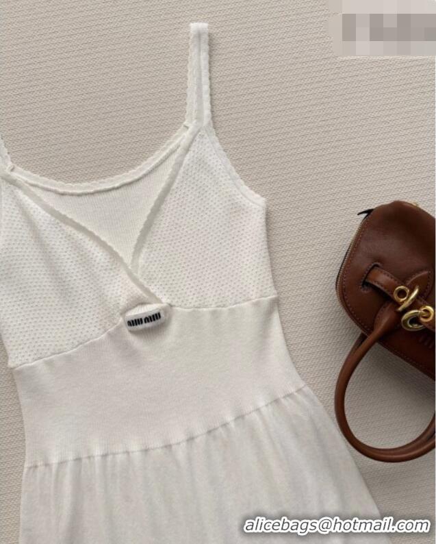 Hot Sell Cheap Miu Miu White Cotton Knit Dress MM032321 2026