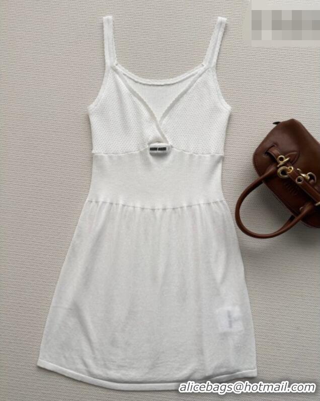Hot Sell Cheap Miu Miu White Cotton Knit Dress MM032321 2026