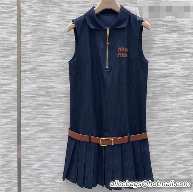 Top Quality Miu Miu Cotton Dress MM032516 Dark Blue 2026