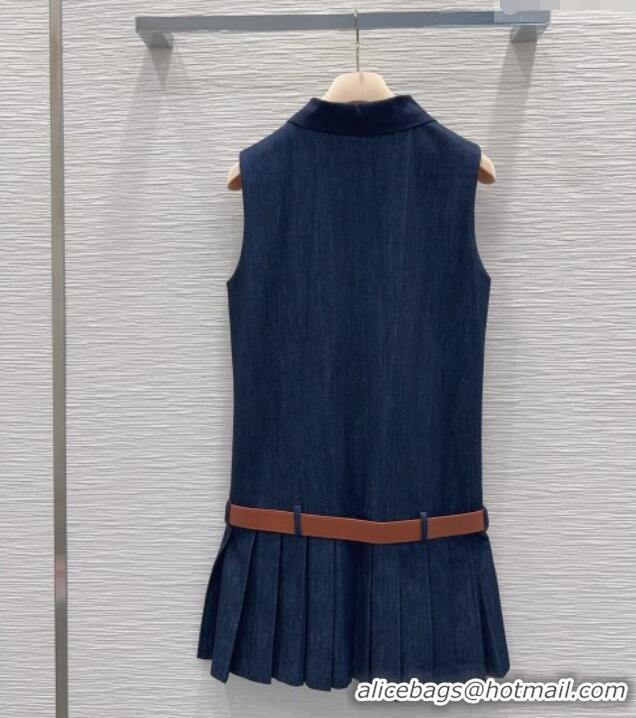 Top Quality Miu Miu Cotton Dress MM032516 Dark Blue 2026
