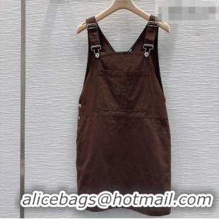 Big Discount Miu Miu Cotton Dress MM032407 Brown 2026