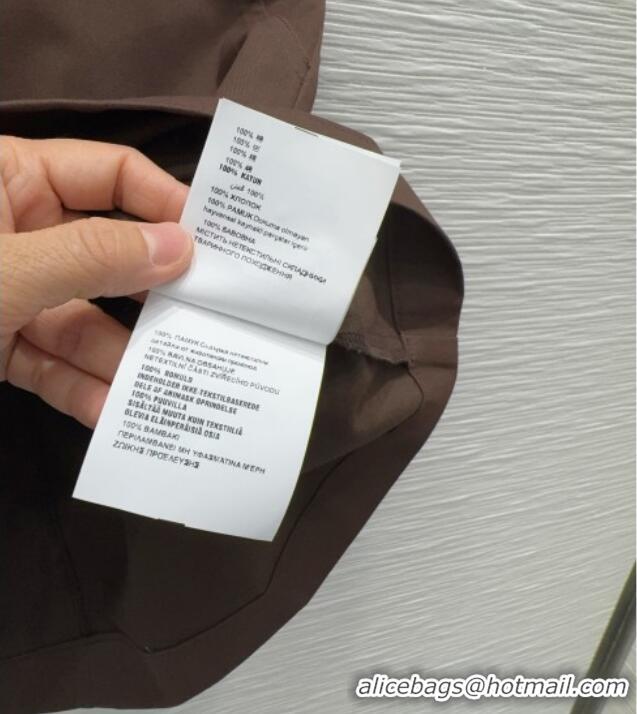 Big Discount Miu Miu Cotton Dress MM032407 Brown 2026