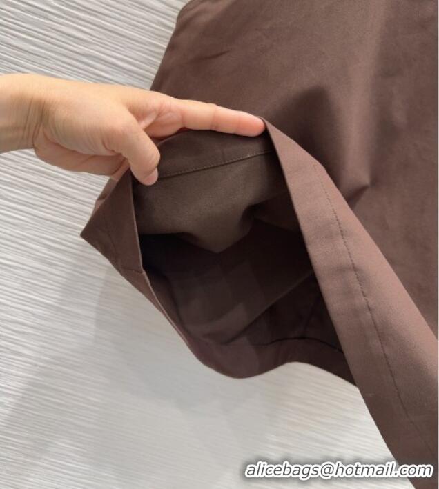 Big Discount Miu Miu Cotton Dress MM032407 Brown 2026