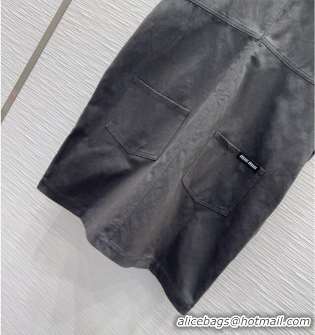Reasonable Price Miu Miu Cotton Dress MM032407 Grey 2026