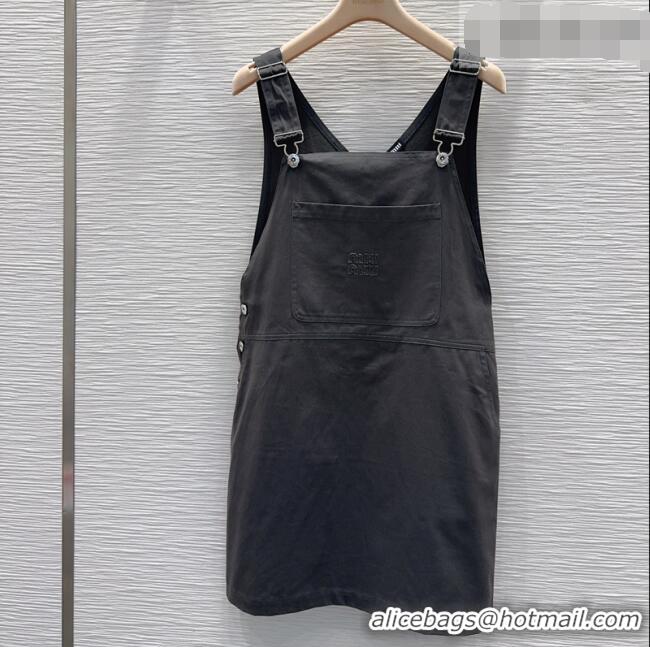 Reasonable Price Miu Miu Cotton Dress MM032407 Grey 2026
