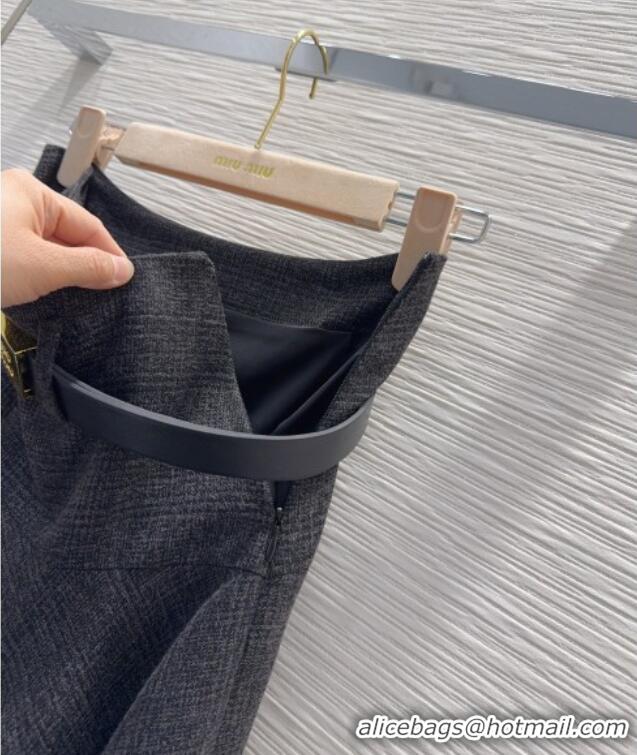Good Quality Miu Miu Fringe Skirt MM032501 Grey 2026
