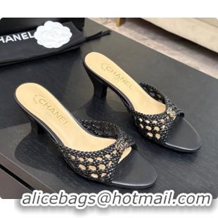 Most Popular Chanel Weave Leather Mules CH0727107 Black 2026