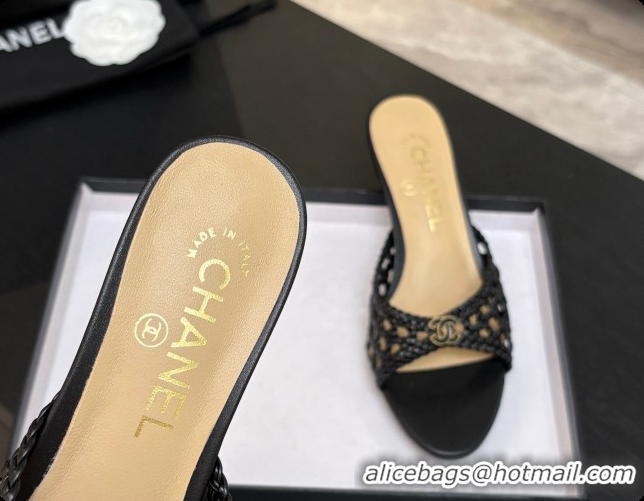 Most Popular Chanel Weave Leather Mules CH0727107 Black 2026
