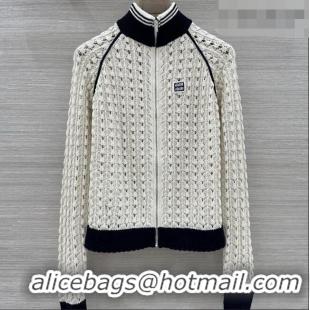 Famous Brand Miu Miu Knit Jacket M041101 Beige 2026