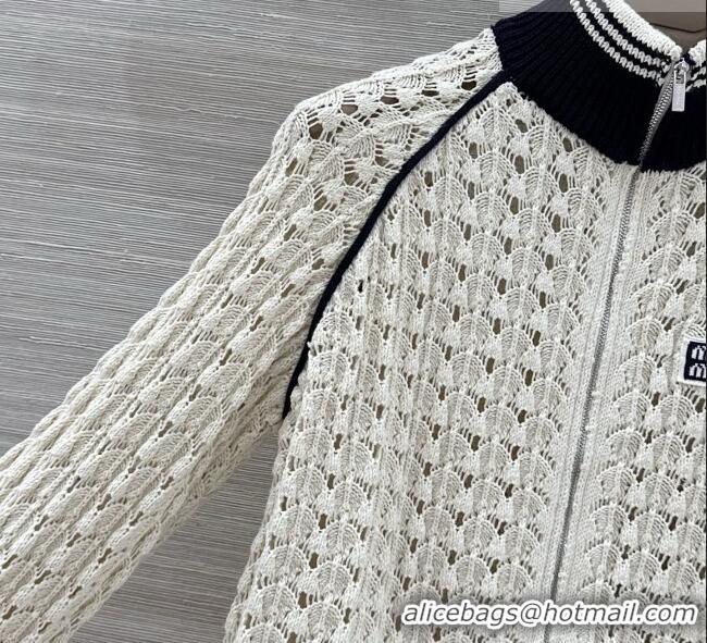 Famous Brand Miu Miu Knit Jacket M041101 Beige 2026
