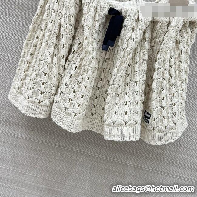 Buy Cheapest Miu Miu Knit Skirt M041102 Beige 2026