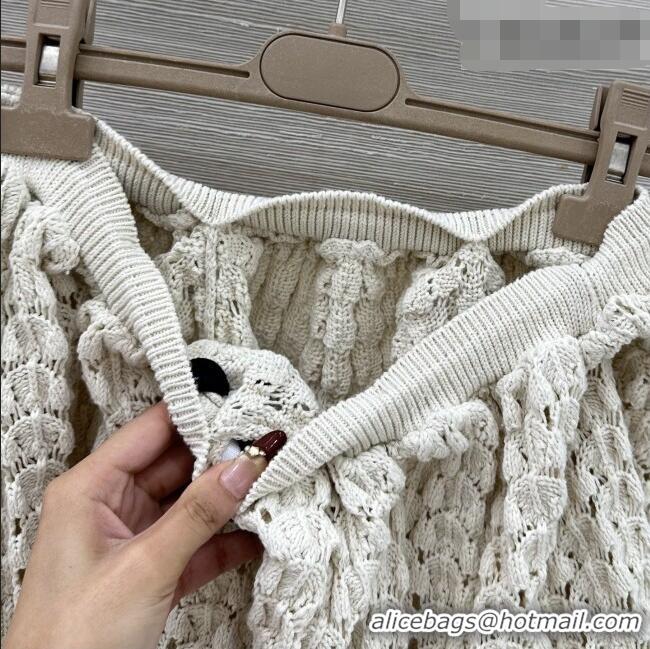 Buy Cheapest Miu Miu Knit Skirt M041102 Beige 2026