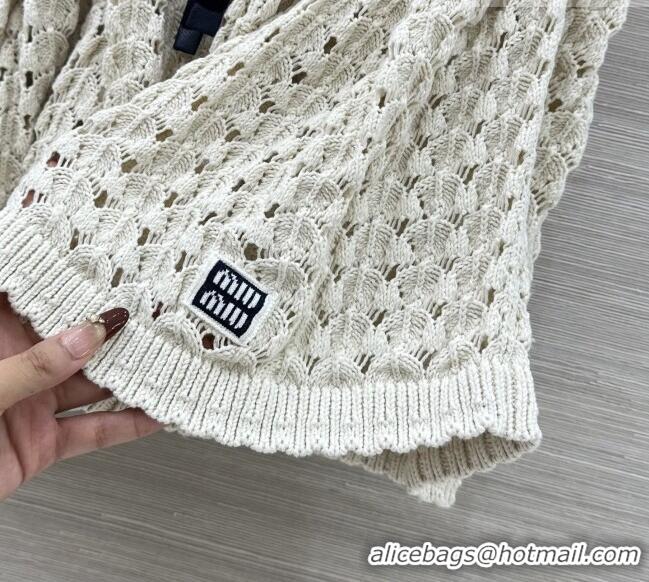 Buy Cheapest Miu Miu Knit Skirt M041102 Beige 2026
