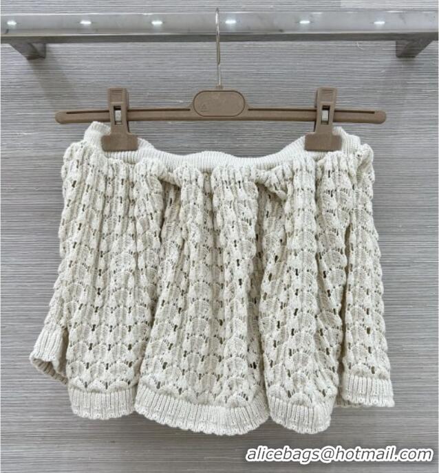 Buy Cheapest Miu Miu Knit Skirt M041102 Beige 2026