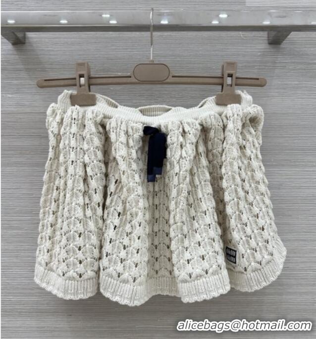 Buy Cheapest Miu Miu Knit Skirt M041102 Beige 2026