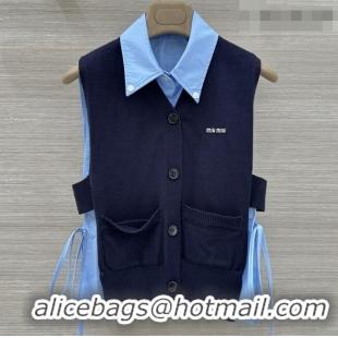 Top Grade Miu Miu Two-piece Vest M041104 Deep Blue 2026