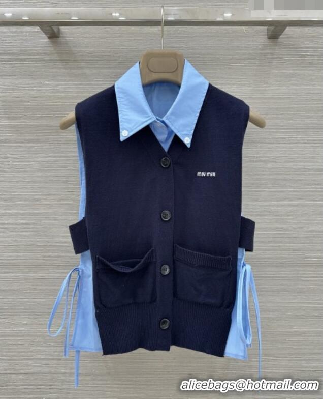 Top Grade Miu Miu Two-piece Vest M041104 Deep Blue 2026