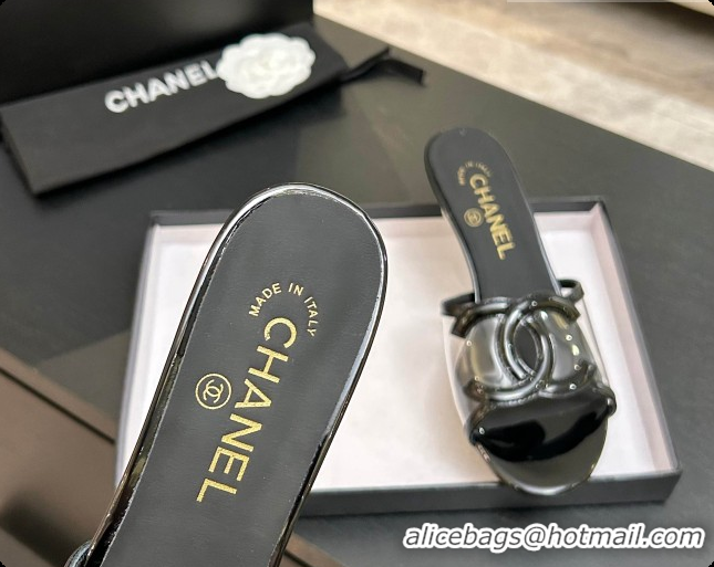Top Grade Chanel Lambskin & PVC Mules Sandals CH0727109 Black 2026