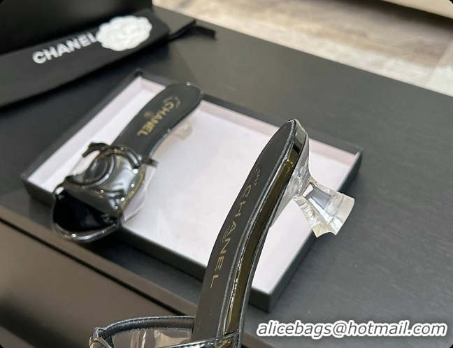 Top Grade Chanel Lambskin & PVC Mules Sandals CH0727109 Black 2026