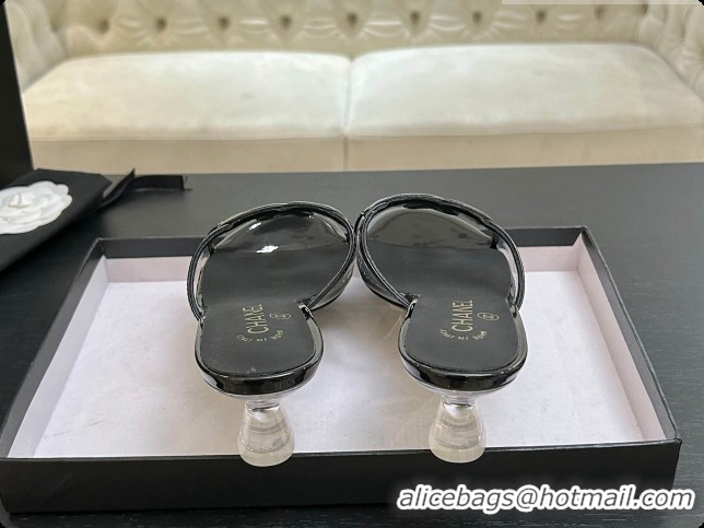 Top Grade Chanel Lambskin & PVC Mules Sandals CH0727109 Black 2026