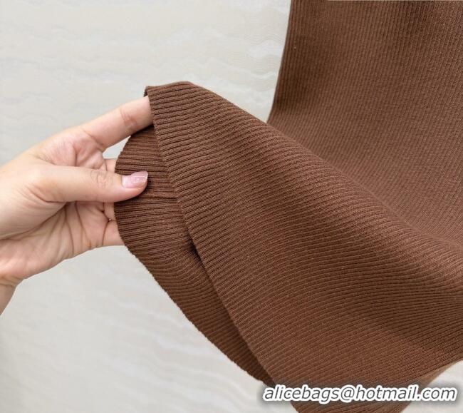 Luxury Discount Miu Miu Knit Vest M041402 Brown 2026