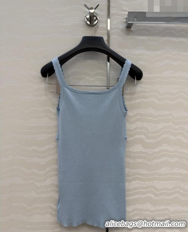 Famous Brand Miu Miu Knit Vest M041403 Blue 2026