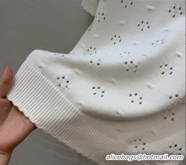 Reasonable Price Miu Miu Knit Short-sleeved Sweater M041406 Beige 2026