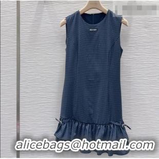 Original Cheap Miu Miu Dress M42122 Blue 2026
