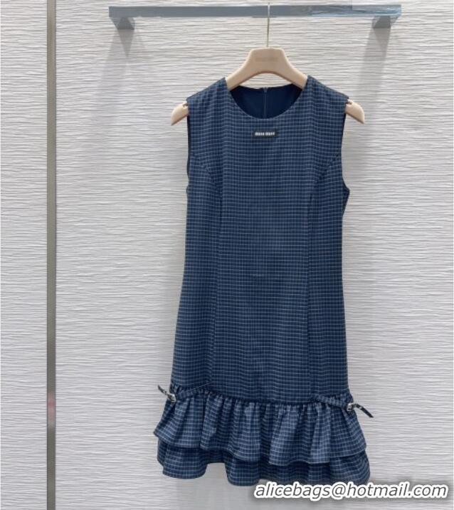 Original Cheap Miu Miu Dress M42122 Blue 2026