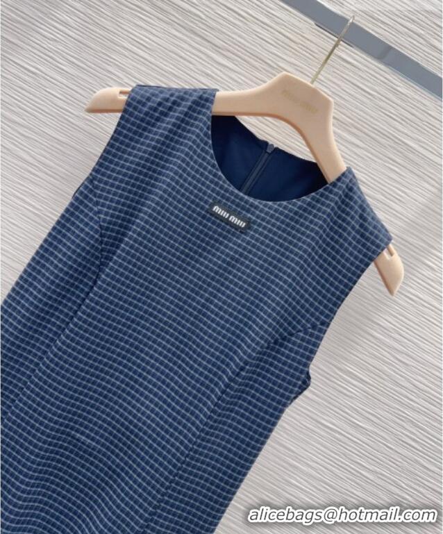 Original Cheap Miu Miu Dress M42122 Blue 2026