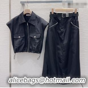 Grade Quality Miu Miu Vest and Skirt M42123 Black 2026