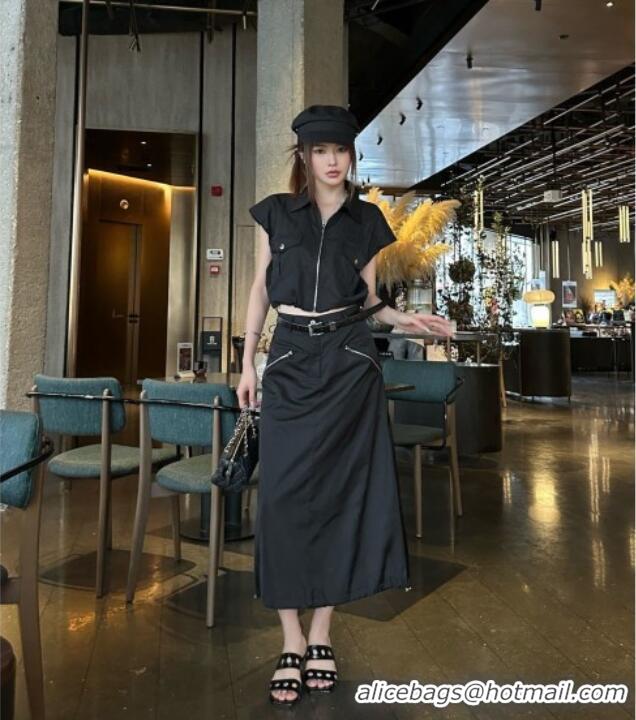 Grade Quality Miu Miu Vest and Skirt M42123 Black 2026