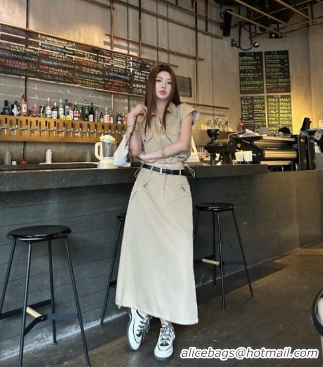 Well Crafted Miu Miu Vest and Skirt M42124 Khaki 2026