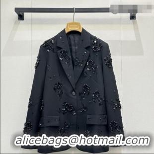 Super Quality Miu Miu Holiday Jacket with Charm 21032 Black 2026