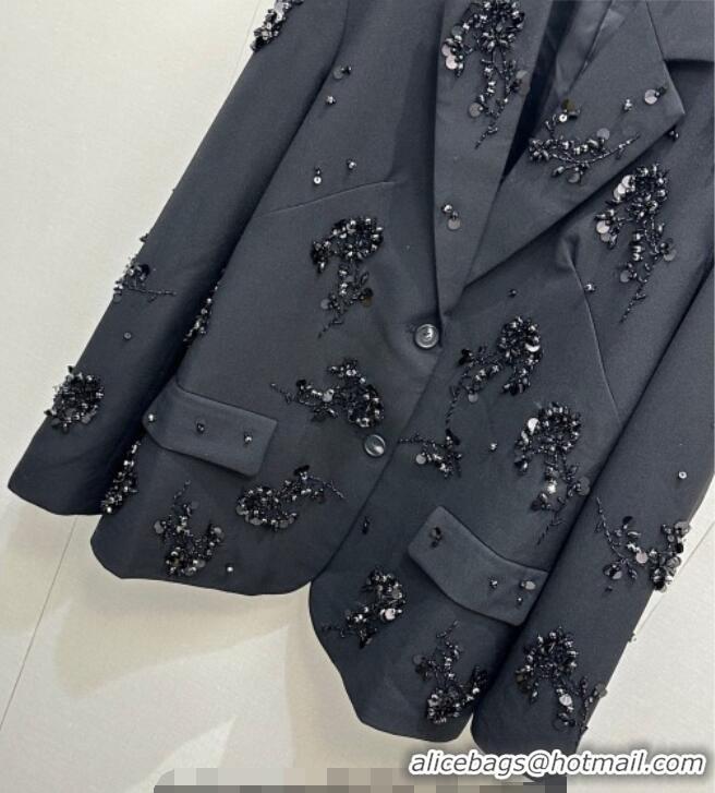 Super Quality Miu Miu Holiday Jacket with Charm 21032 Black 2026