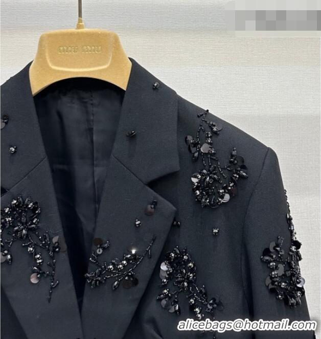 Super Quality Miu Miu Holiday Jacket with Charm 21032 Black 2026