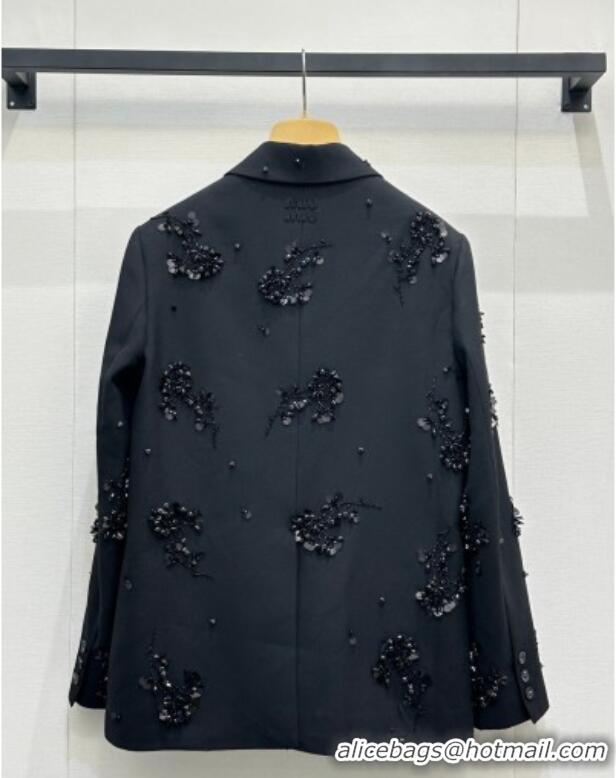 Super Quality Miu Miu Holiday Jacket with Charm 21032 Black 2026
