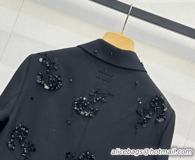 Super Quality Miu Miu Holiday Jacket with Charm 21032 Black 2026