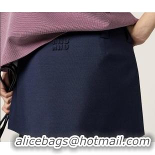 Reasonable Price Miu Miu Mini Skirt MM042116 Dark Blue 2026