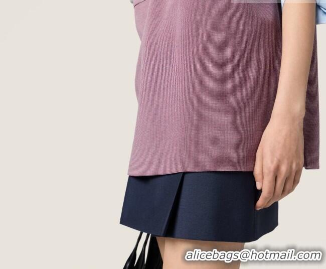 Reasonable Price Miu Miu Mini Skirt MM042116 Dark Blue 2026