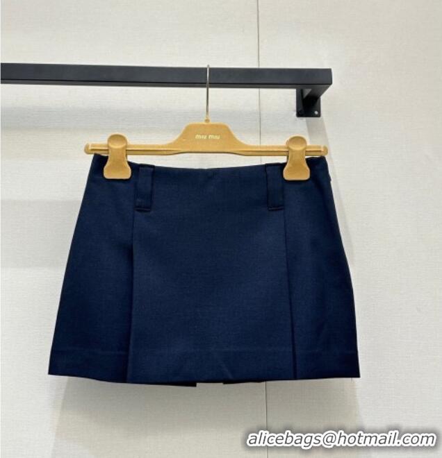 Reasonable Price Miu Miu Mini Skirt MM042116 Dark Blue 2026