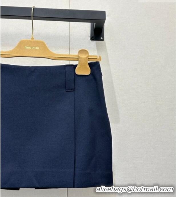 Reasonable Price Miu Miu Mini Skirt MM042116 Dark Blue 2026