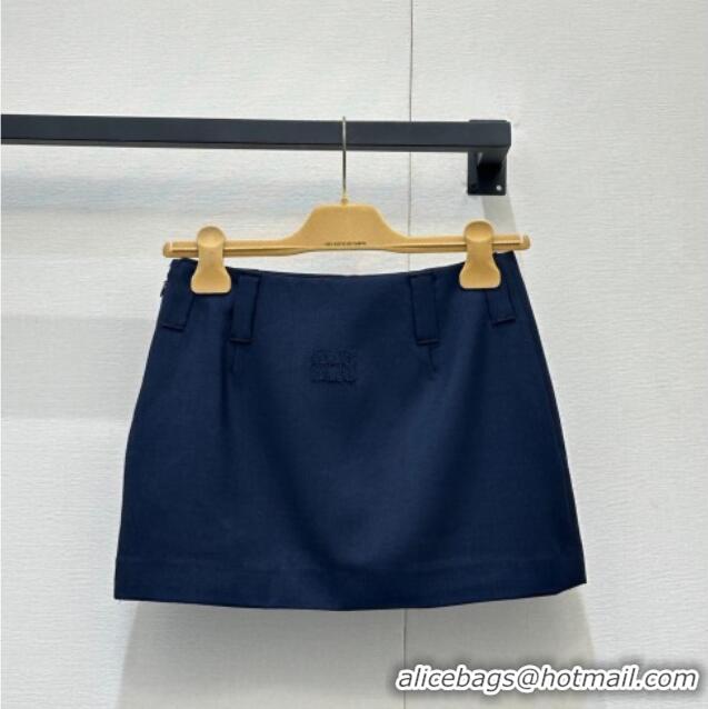 Reasonable Price Miu Miu Mini Skirt MM042116 Dark Blue 2026