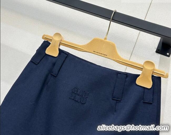 Reasonable Price Miu Miu Mini Skirt MM042116 Dark Blue 2026
