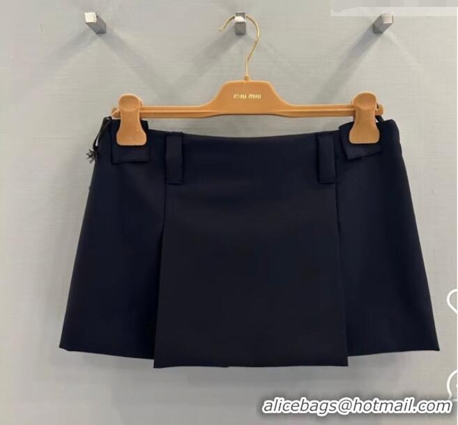 Reasonable Price Miu Miu Mini Skirt MM042116 Dark Blue 2026