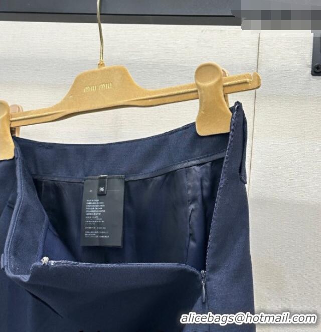 Reasonable Price Miu Miu Mini Skirt MM042116 Dark Blue 2026