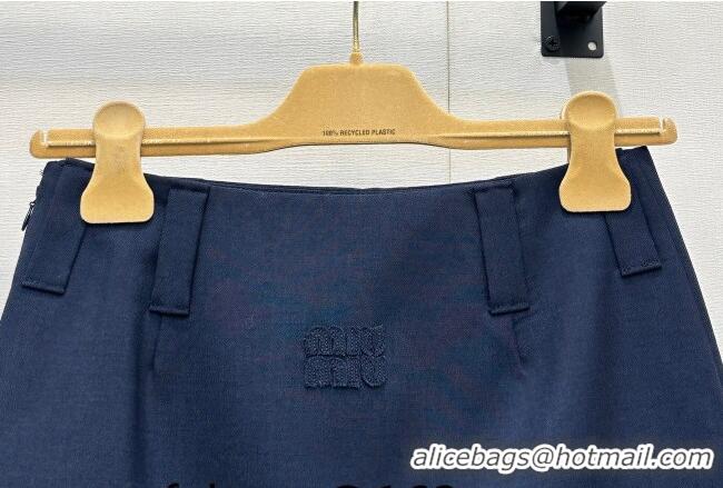 Reasonable Price Miu Miu Mini Skirt MM042116 Dark Blue 2026