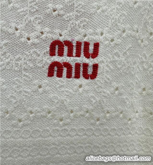 Reasonable Price Miu Miu Wool Cashmere Vest MM042115 White 2026
