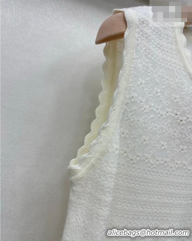 Reasonable Price Miu Miu Wool Cashmere Vest MM042115 White 2026